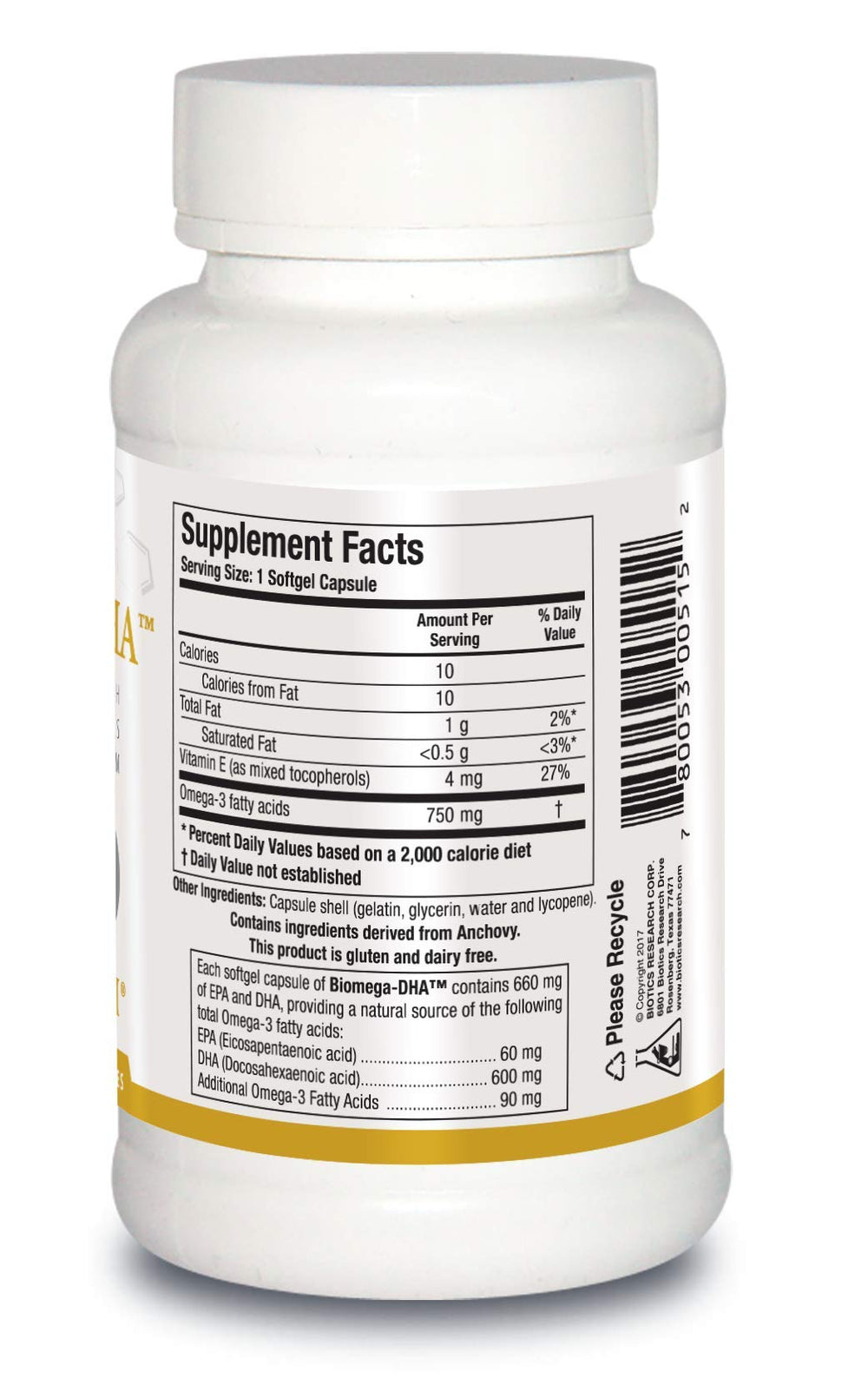 Biotics Research Biomega DHA softgels closeup for easy daily cognitive support.