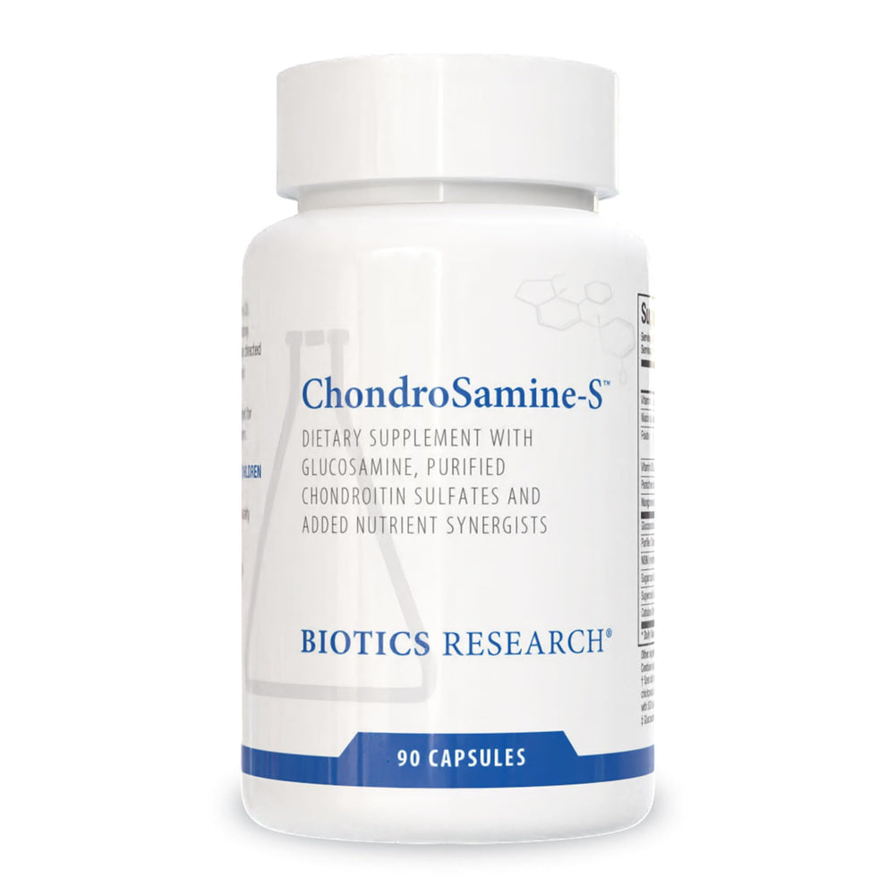 Biotics Research ChondroSamine-S bottle front view supports joint comfort.