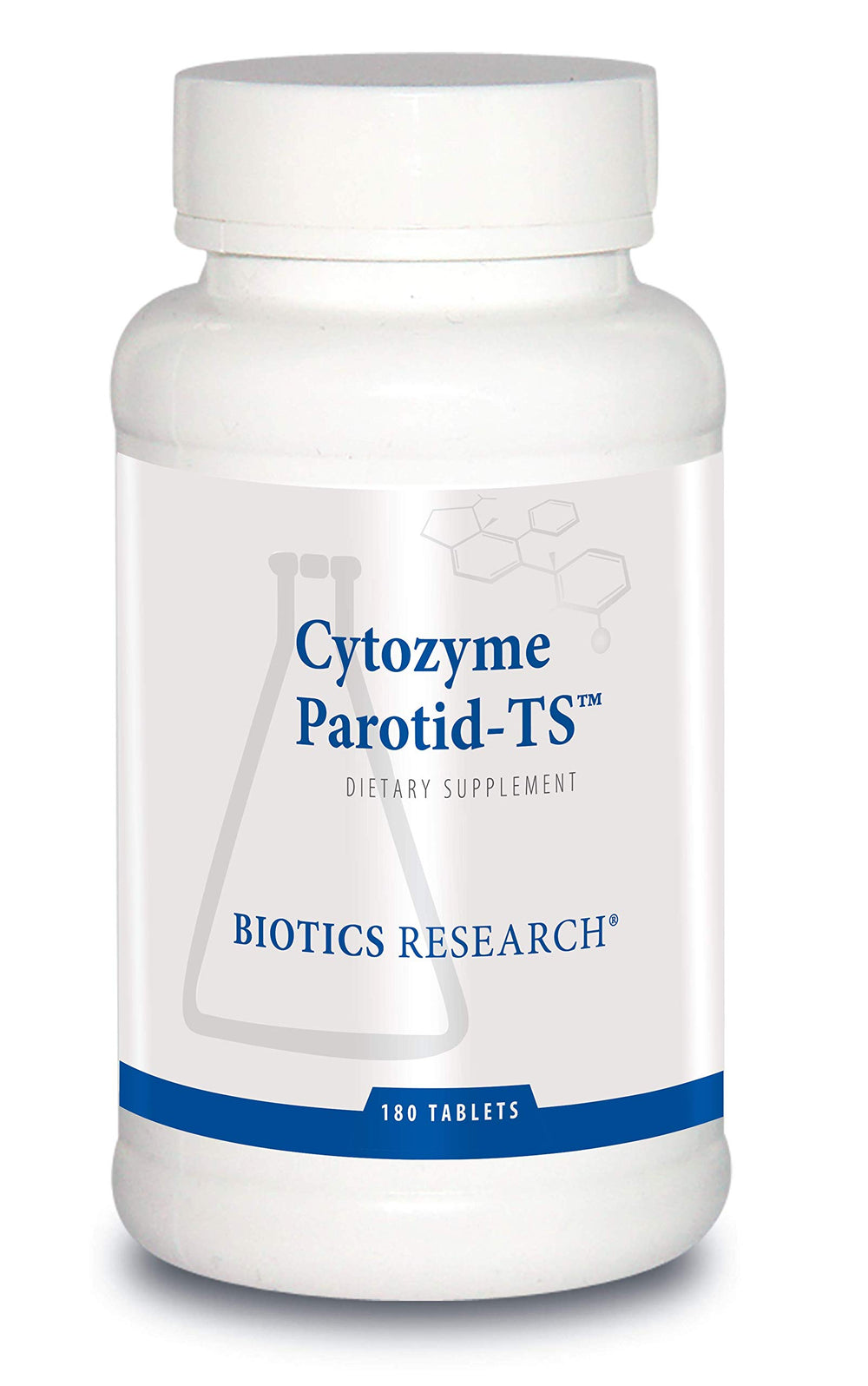 BIOTICS RESEARCH Cytozyme Parotid TS bottle supports digestive enzyme activity.