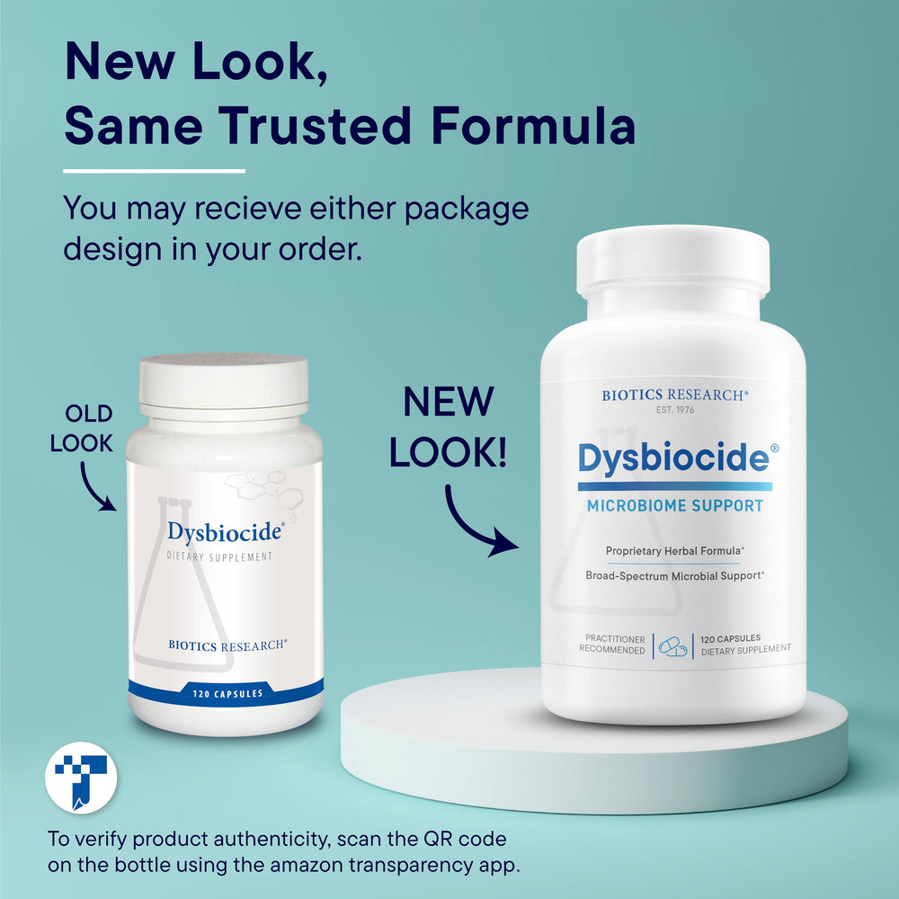 Dysbiocide gluten-free seal on packaging