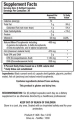 Biotics Research EFA-SIRT Supreme-BC softgels show easy swallowing.