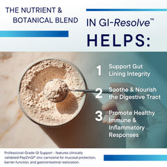 Biotics Research GI Resolve powder texture conveys fine granules and quality