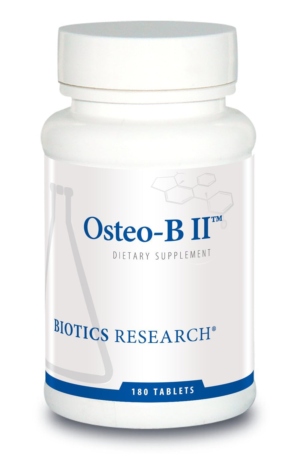 Biotics Research Osteo B II bottle supports bone health for aging gracefully