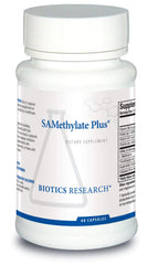 Biotics Research SAMethylate Plus bottle front showing mood and brain support potential