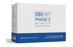 BIOTICS RESEARCH SBO Kit Phase 2 bottle pour for easy daily dosing.