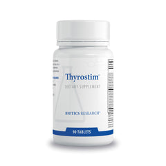 Biotics Research Thyrostim tablets in bottle support endocrine balance and metabolism