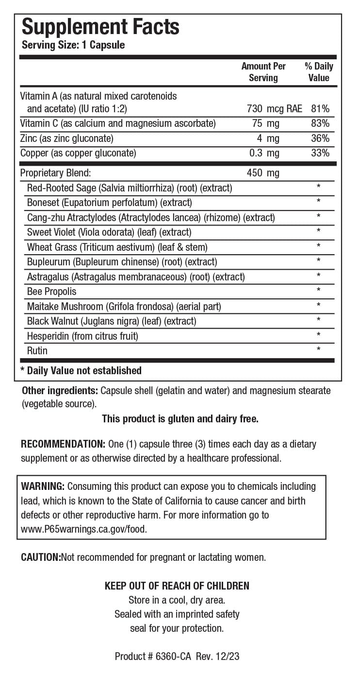UltraVir-X capsules offer convenient daily immune support.