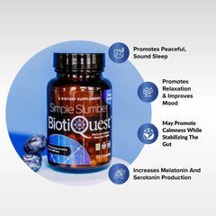 Simple Slumber capsules close up highlighting 18B CFU potency
