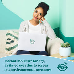 Soft contact lens wearer benefits from Biotrue Hydration Boost after screen time