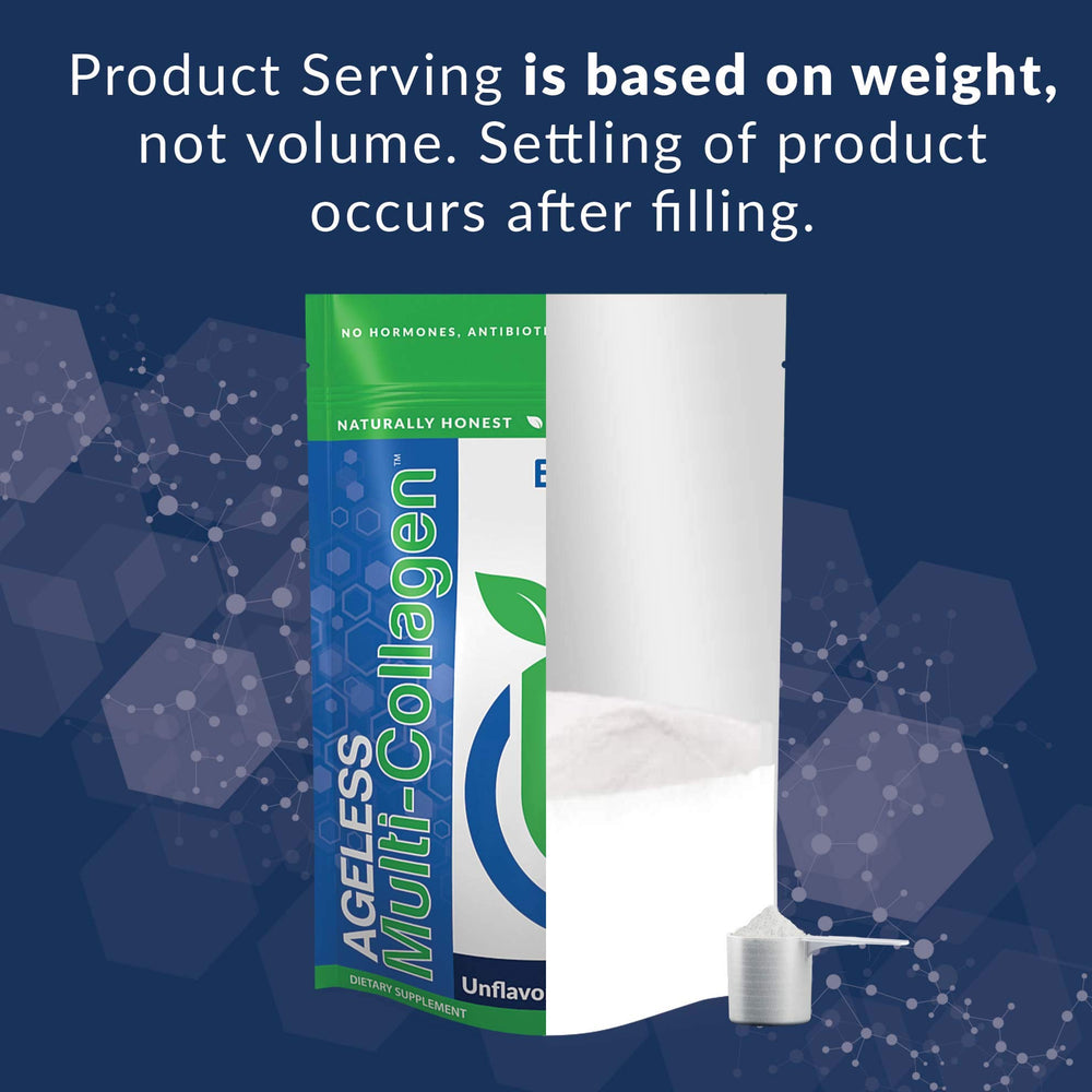 Unflavored BioTrust Ageless Multi Collagen powder blends neutrally into coffee or recipes.