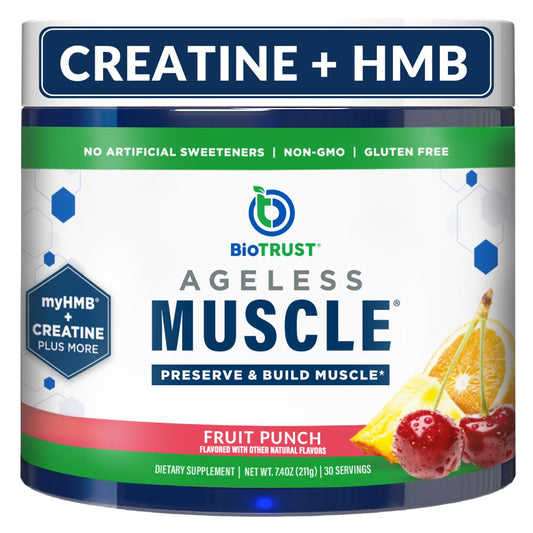 BioTrust Ageless Muscle Bottle ready to mix for daily workouts