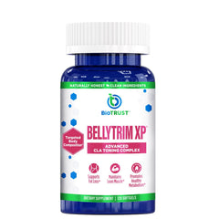 BioTrust BellyTrim XP bottle on shelf supports weight management goals.