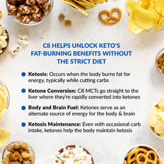 BioTrust Keto Elevate scoop beside canister for precise servings.