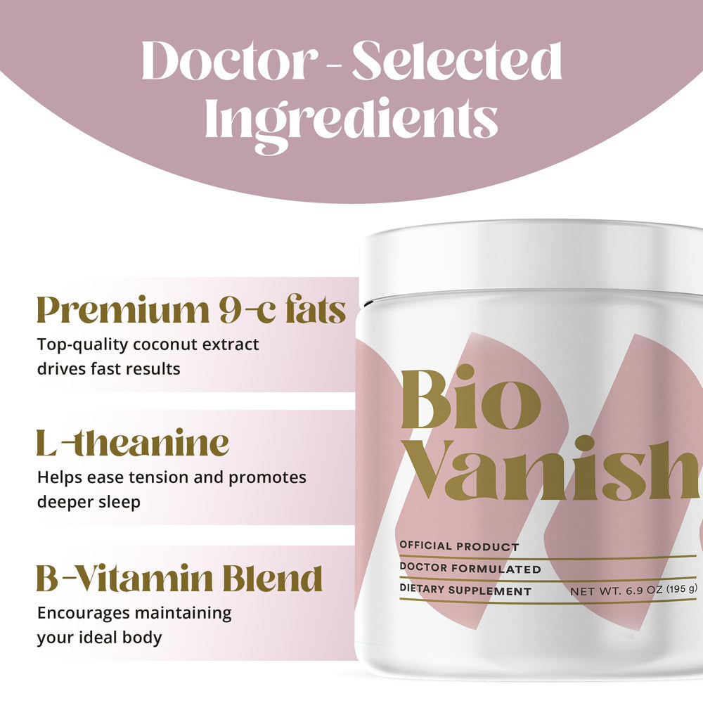 BioVanish Keto Activate ingredients label featuring BHB salts and MCT oil
