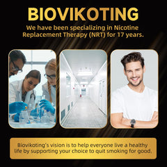 Biovikoting nicotine patch on the arm offers discreet, all-day craving relief.