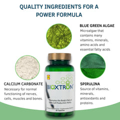 Bioxtron Natural AFA Stem Cell Supplement capsules closeup for easy daily use