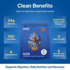 BIRDMAN Falcon probiotics-digestive-enzymes visual, suggesting easier digestion after workouts