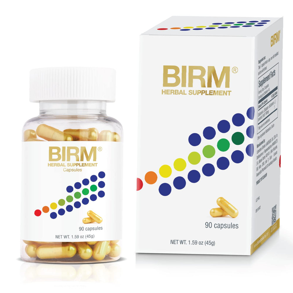 Breakfast-dose setup with BIRM capsules for daily routine.