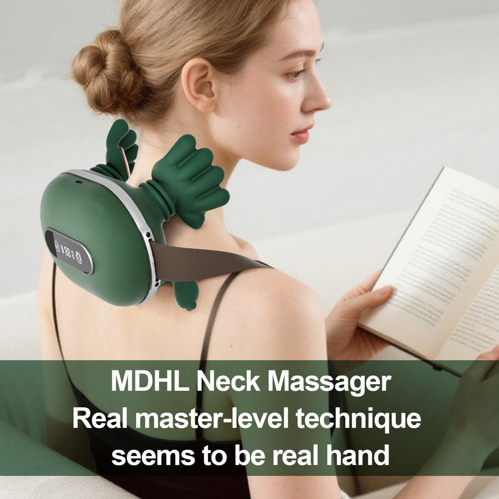 BIVIPO massager back view showing ergonomic support for shoulders.