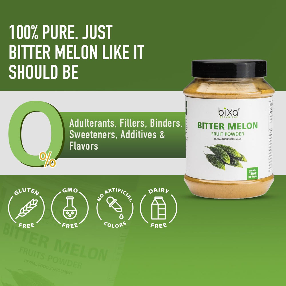 bixa botanical bitter melon powder bottle pour, convenient for daily mixing.