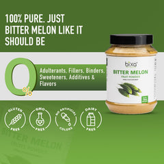 bixa botanical bitter melon powder bottle pour, convenient for daily mixing.