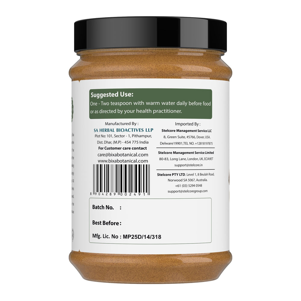 Bixa Botanical Coleus Forskohlii root powder for tea-time use in a bowl.