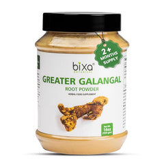 Bixa Botanical greater galangal powder packaging for soups and cooking.
