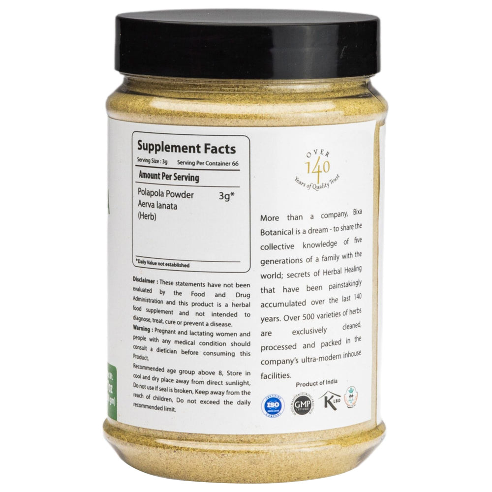 bixa BOTANICAL Polapola powder with scoop for daily health ritual