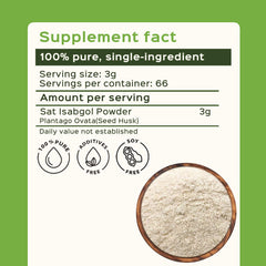 bixa BOTANICAL psyllium husk packaging emphasizing natural fiber profile