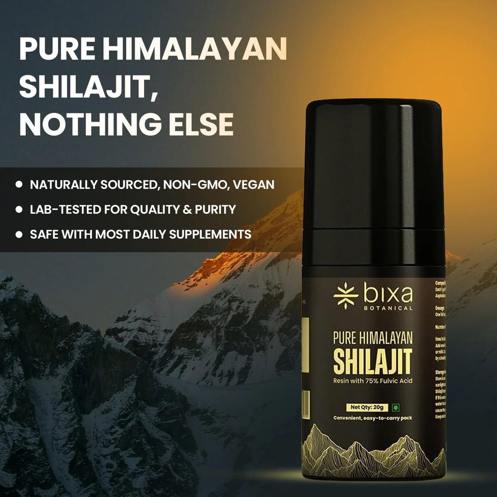 Bixa Botanical Shilajit lab-tested seal signals quality and safety