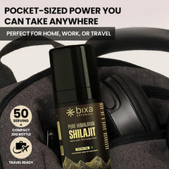 Bixa Botanical Shilajit travel case emphasizes convenience for busy lifestyles
