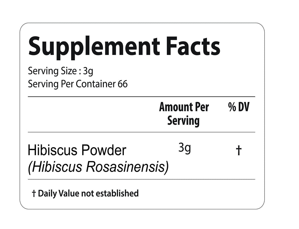 Steam-treated badge for Bixa Botanical Hibiscus Powder indicating purity.