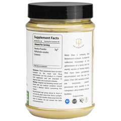 bixa BOTANICAL Vasaka leaf powder tin closeup showcasing purity.