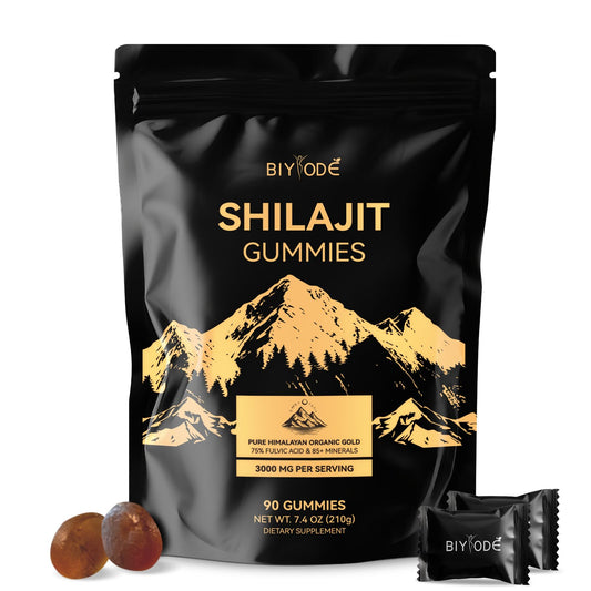 BIYODE Shilajit Gummies with Himalayan resin for natural energy support.