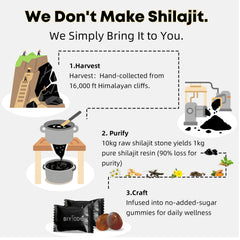 BIYODE Shilajit Gummies travel-friendly, individually wrapped for convenience.