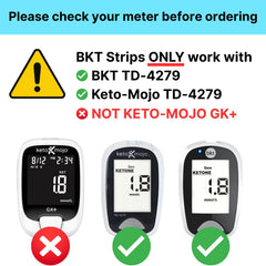TD-4279 test strip close-up ready for quick glucose checks