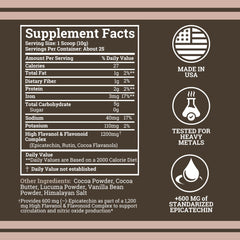 Black Forest Cocoa Powder in a shaker demonstrates convenient morning boost.