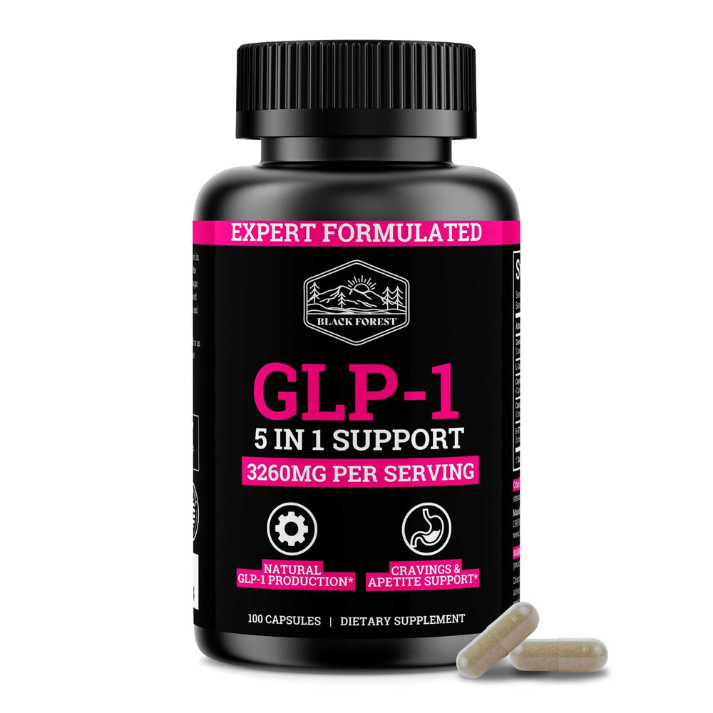 Black Forest GLP-1 Booster bottle front view for daily metabolism support