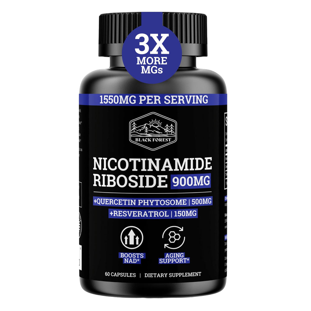 Black Forest NAD 900mg bottle ready for daily energy support