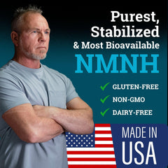 Black Forest NMNH bottle with glossy label conveys premium vegan-safe supplement