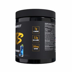 BLACKMARKET CUTS scoop dispensing powder into a glass for quick mix