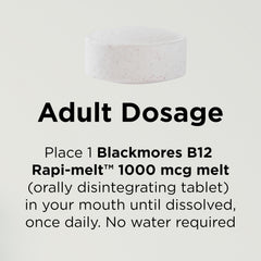 Morning routine with Blackmores B12 Rapi-Melt suits on-the-go days.