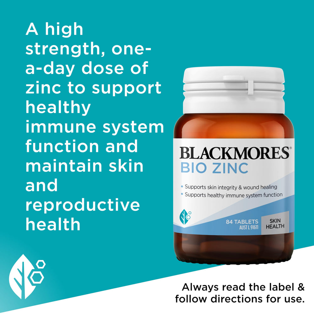 Blackmores Bio Zinc tablets are compact for daily consumption.
