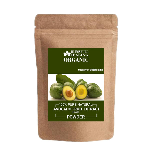 Blessfull Healing avocado fruit extract powder pack, ideal for smoothies and baking.