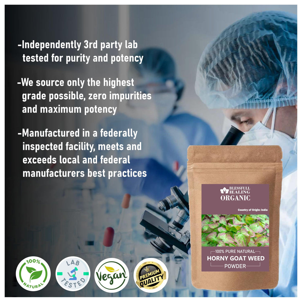 Blessfull Healing Horny Goat Weed Powder scoop for precise measurements