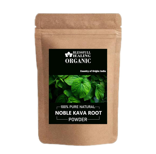 Blessfull Healing Noble Kava powder packaging signals premium quality and value.