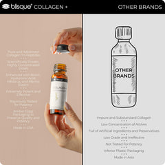 Blisque ingredients close-up featuring biotin and hyaluronic acid.