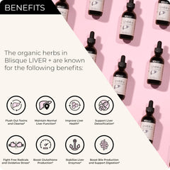 Blisque LIVER+ bottle pour, easy detox and maintenance.