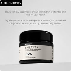 Blisque Shilajit resin dissolving in water illustrates smooth integration.