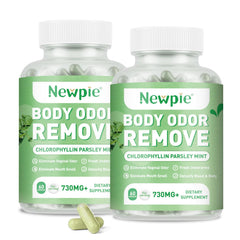Blltzzz body deodorizing supplement bottle promotes all-day freshness.